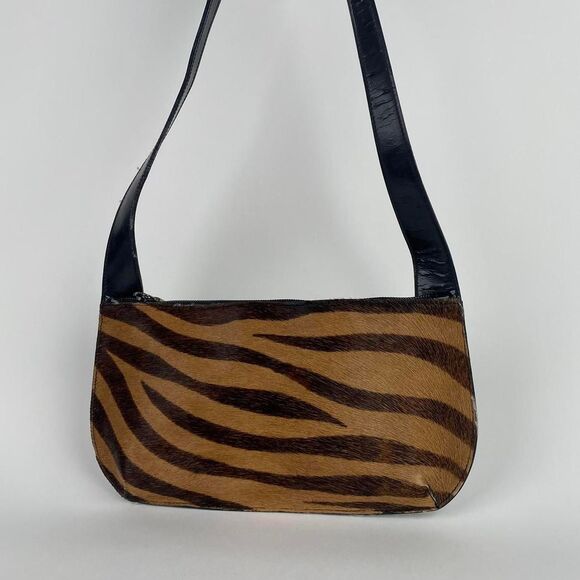 Furla Zebra Pony Hair Shoulder Bag - Picture 1 of 8